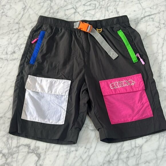 Salem Seven Mens 90’s Y2K Colorblock Shorts Sz M - Picture 1 of 8